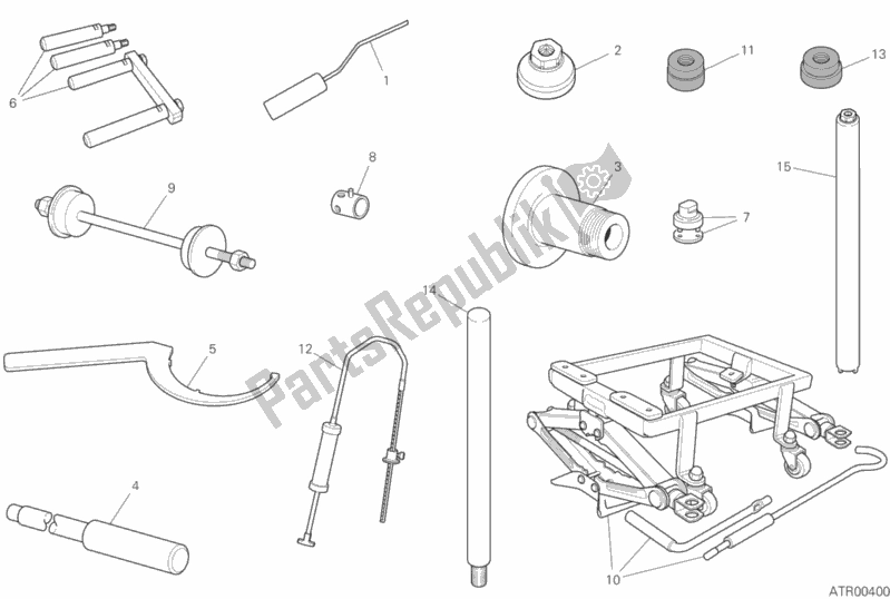 Tutte le parti per il Strumenti Di Servizio Per Officina (telaio) del Ducati Diavel 1260 S 2020